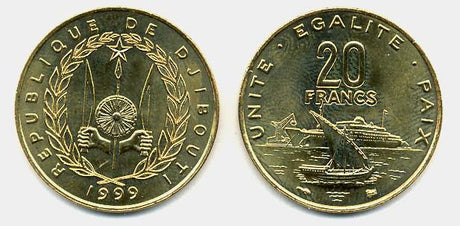 Djibouti KM24(U) 20 Francs