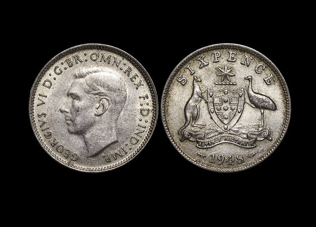 DL119 Australia, George VI (1936-1952), Silver Sixpence, 1948(m) (1), a lot of (1) coin