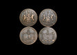 DL1245 British East India Co., Bombay Presidency, Bombay mint, 1/4 Anna2, 1832/1247 (1) KM231.2, 1832/1249 (1) KM 232, VF-EF, a lot of (2) coins