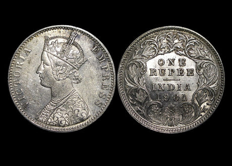 DL1396 British India, Victoria (1837-1901), Silver Rupee, 1901C, AU, KM492, a lot of (1) coin