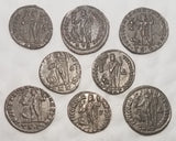 Dl2013 Lot Of 8 Licinius I Folles (XF/AU) Silvered