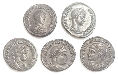 DL2017 Lot of 6 Constantine II (AU) (Mixed Types and Mints, Glossy Black and Silvered)