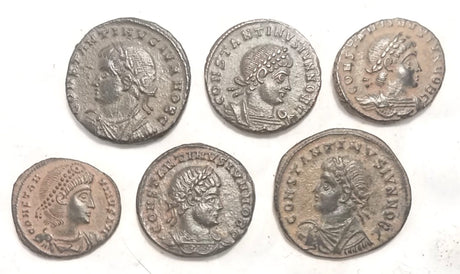 DL2019 Lot of 6 Constantine II (XF/AU) (Antioch Mint) Residual Desert Patina