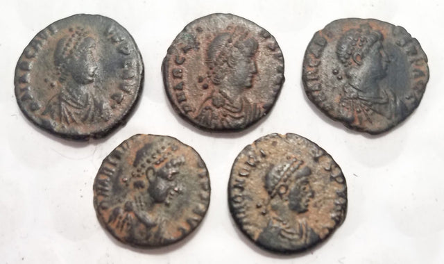 DL2027 Lot of 5 Arcadius AE3 Mix (VF/XF)