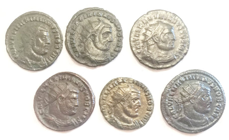 DL2035 Lot of 6 Galerius AE3 (VF+)