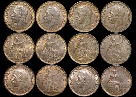 DL320 Great Britain, George V (1910-1936), Bronze Farthings (6), a lot of (6) coins