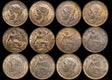 DL327 Great Britain, George V (1910-1936), Bronze Farthings (6), a lot of (6) coins