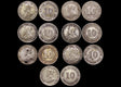 DL796 Straits Settlements, George V, Silver 10 Cents, F-VF, a lot of (7) coins