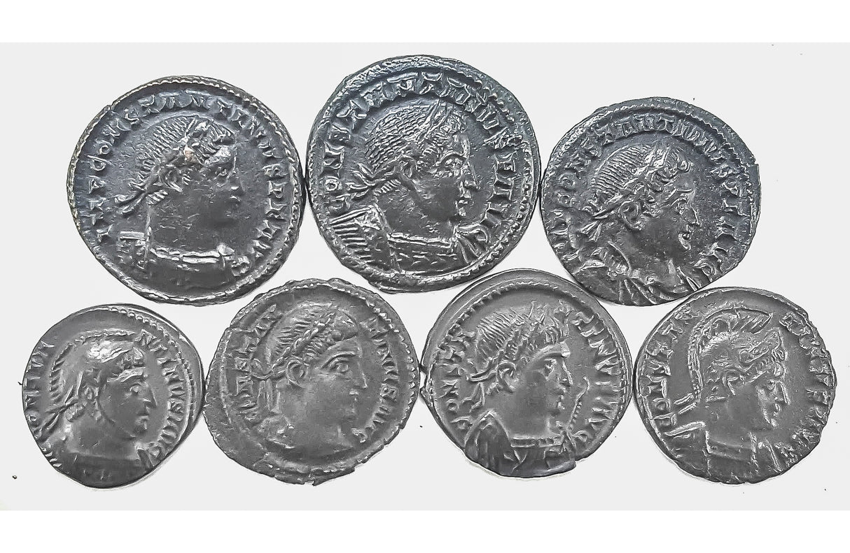 DLR1 Lot of 7 London Mint Constantine the Great, Near AU