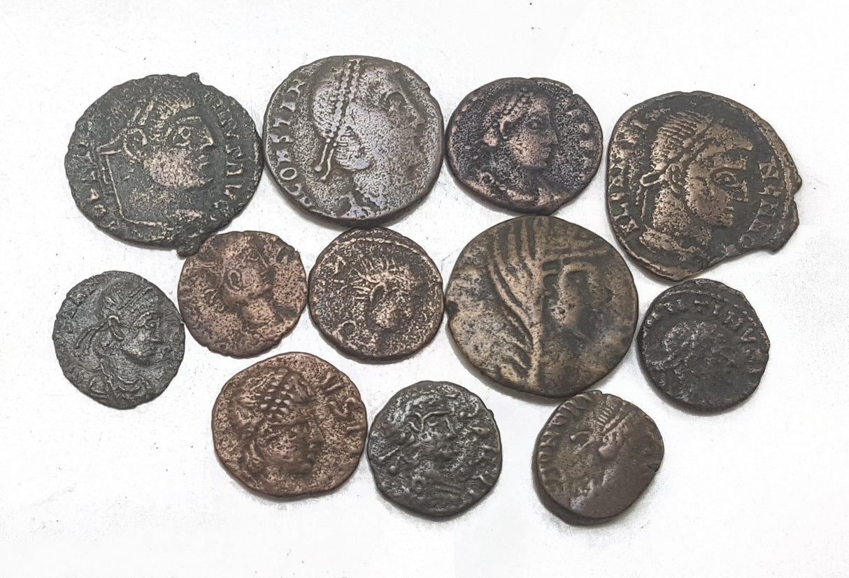 DLR26 Lot of 12 Roman Bronze Barbaric Imitations