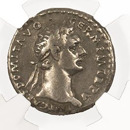 DOMITIAN(AR)NGC(VF) Domitian Silver Antoninianus NGC Certified Slab(VF)