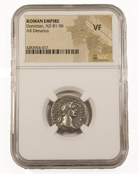 DOMITIAN(AR)NGC(VF) Domitian Silver Antoninianus NGC Certified Slab(VF)