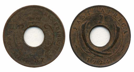 East Africa KM22,32,35(G-VG) 1 Cent