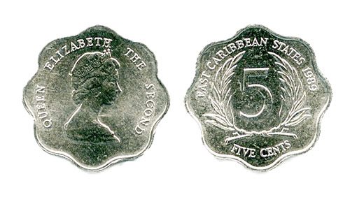 East Caribbean KM12(U) 5 Cents - St. Kitts