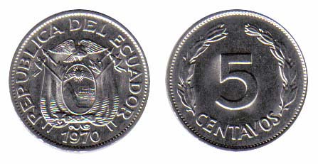 Ecuador KM75c(U) 5 Centavos