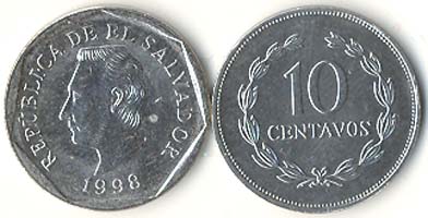 El Salvador KM155(U) 10 Centavos