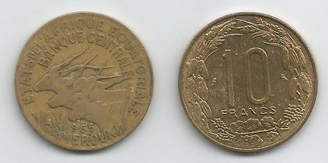 Equatorial African States KM2a(C) 10 Francs