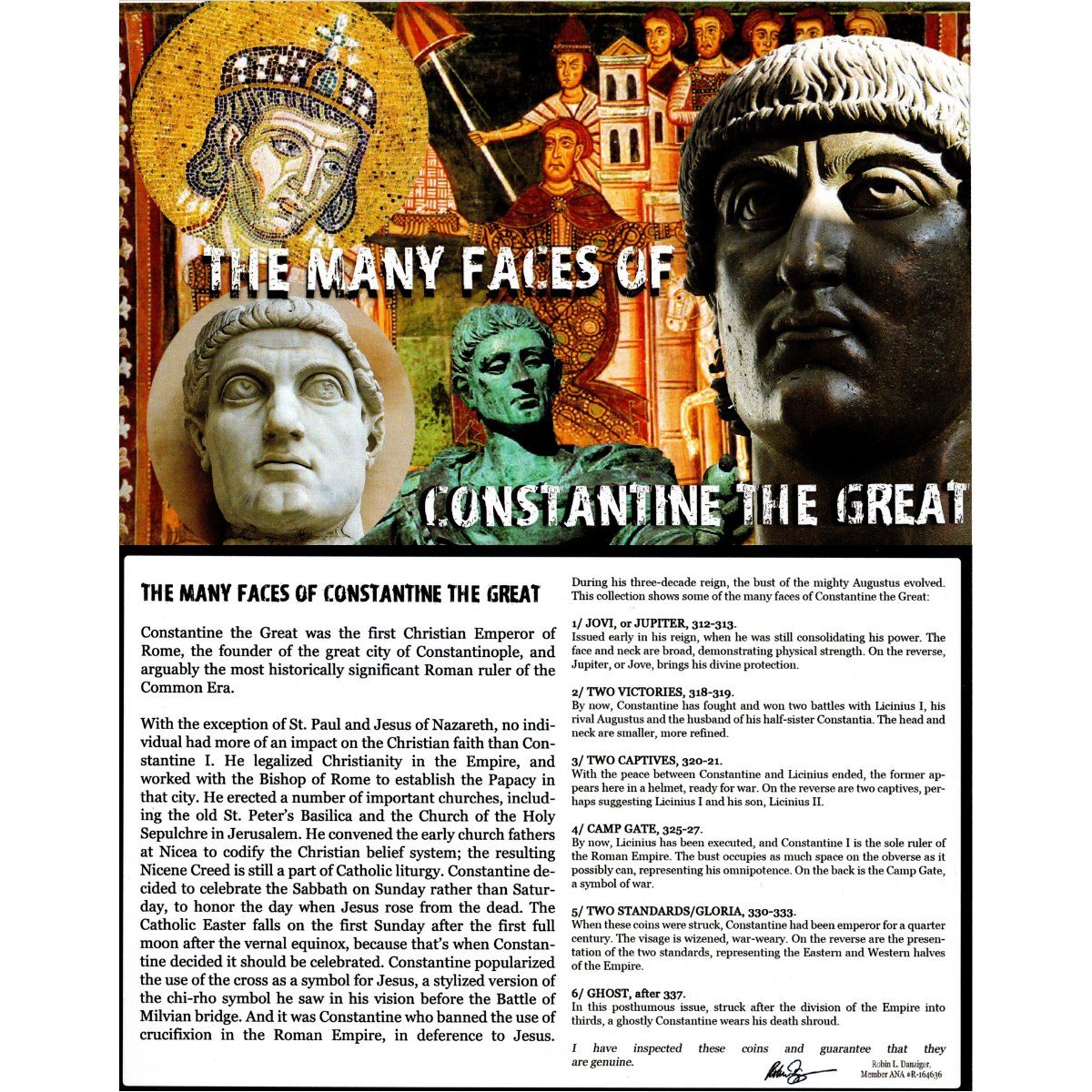 The Many Faces of Constantine the Great: Six Coin Boxed Collection