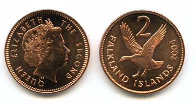 Falkland Islands KM131(U) 2 Pence