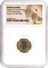 FAUSTA(AE3)NGC(F) Roman bronze of Fausta (307-326) NGC(F)