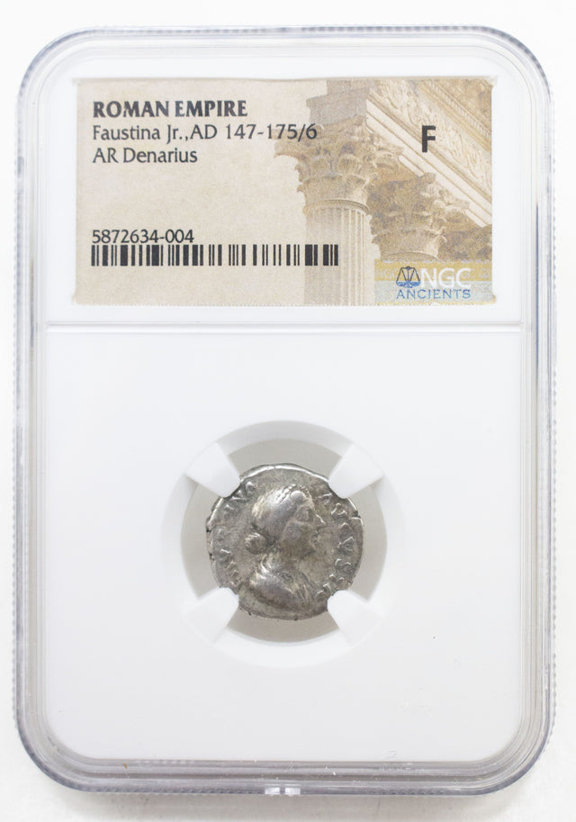 FAUSTINAJR(AR)NGC(F) Faustina JR Silver Antoninianus NGC Certified Slab(F)