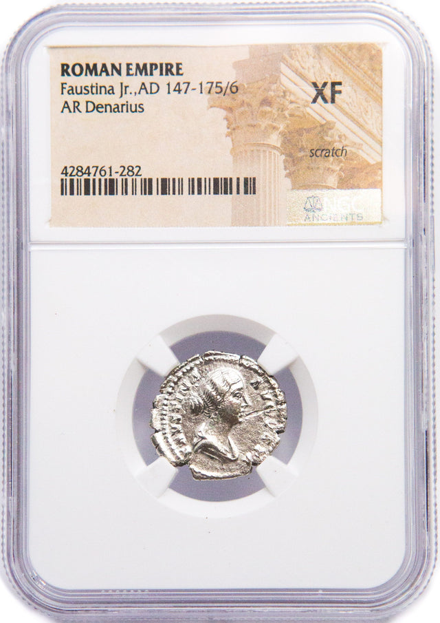 FAUSTINAJR(AR)NGC(XF) Faustina JR Silver Antoninianus NGC Certified Slab(XF)