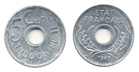 French Indo China KM27(U) 5 Cents