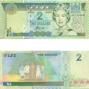 Fiji P96b(U) 2 Dollars