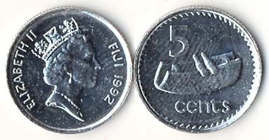 Fiji KM51a(U) 5 Cents