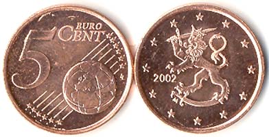 Finland KM100(U) 5 Finl. Cents *