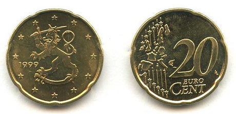 Finland KM102(U) 20 Finl. Cents