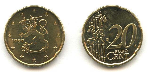 Finland KM102(U) 20 Finl. Cents