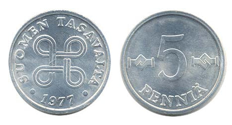 Finland KM45a(U) 5 Pennia