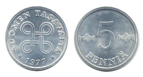 Finland KM45a(U) 5 Pennia