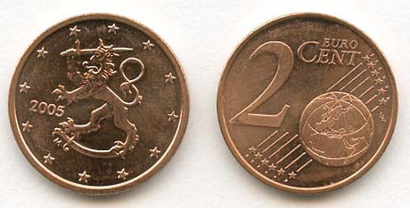 Finland KM99(U) 2 Finl. Cents