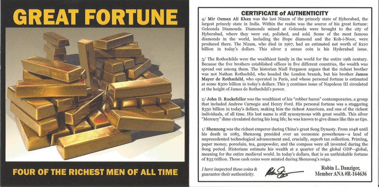 Great Fortune: Four of the Richest Men of All Time Four Coin (Mini Album)