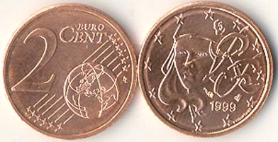 France KM1283(U) 2 Euro. Cents