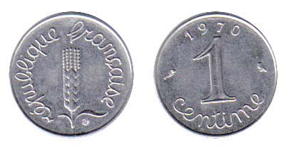 France KM928(U) 1 Centime