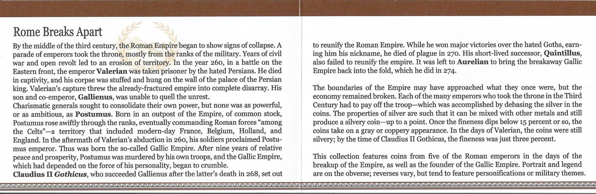 The Fracture of Imperial Rome: Gallic Empire (Six-Coin Box)