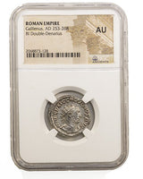 GALLIENUS(AR)NGC(AU) Roman Silver Antoninianus of Gallienus (AD 253-268) NGC(AU)