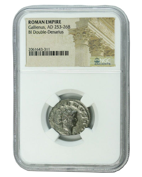 GALLIENUS(AR)NGC(LG) Roman Silver Antoninianus of Gallienus (AD 253-268) NGC(LG)