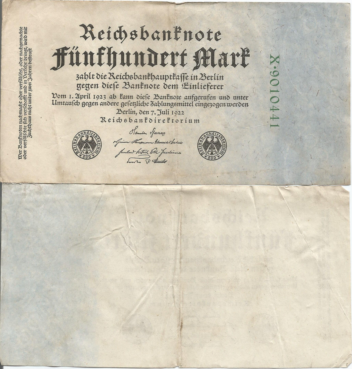 Germany P74(F) 500 Mark