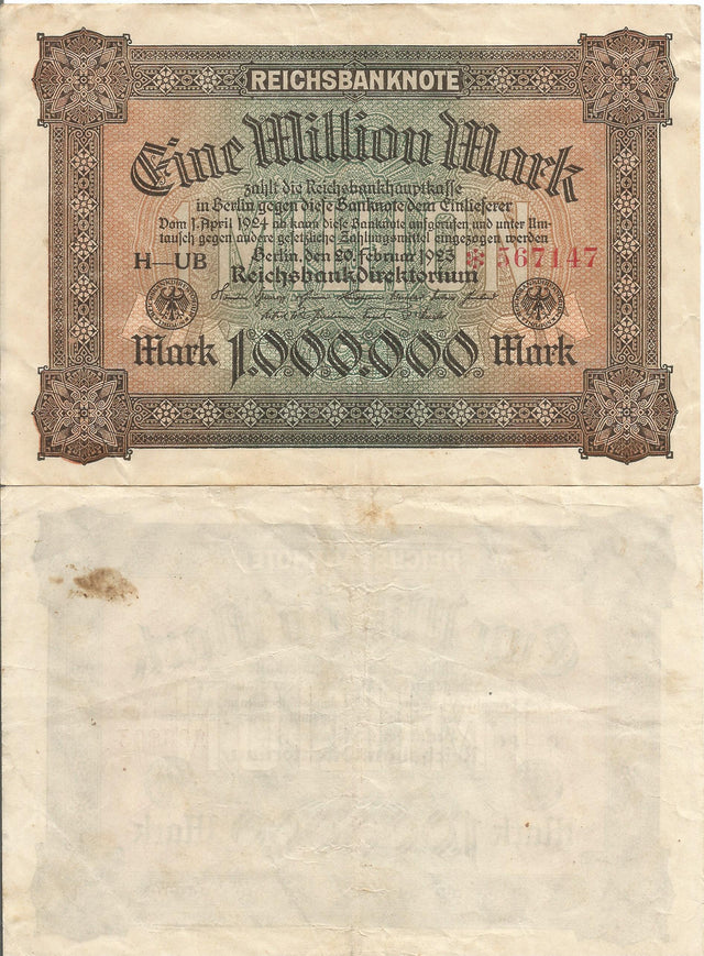 Germany P86(VF) 1,000,000 Mark