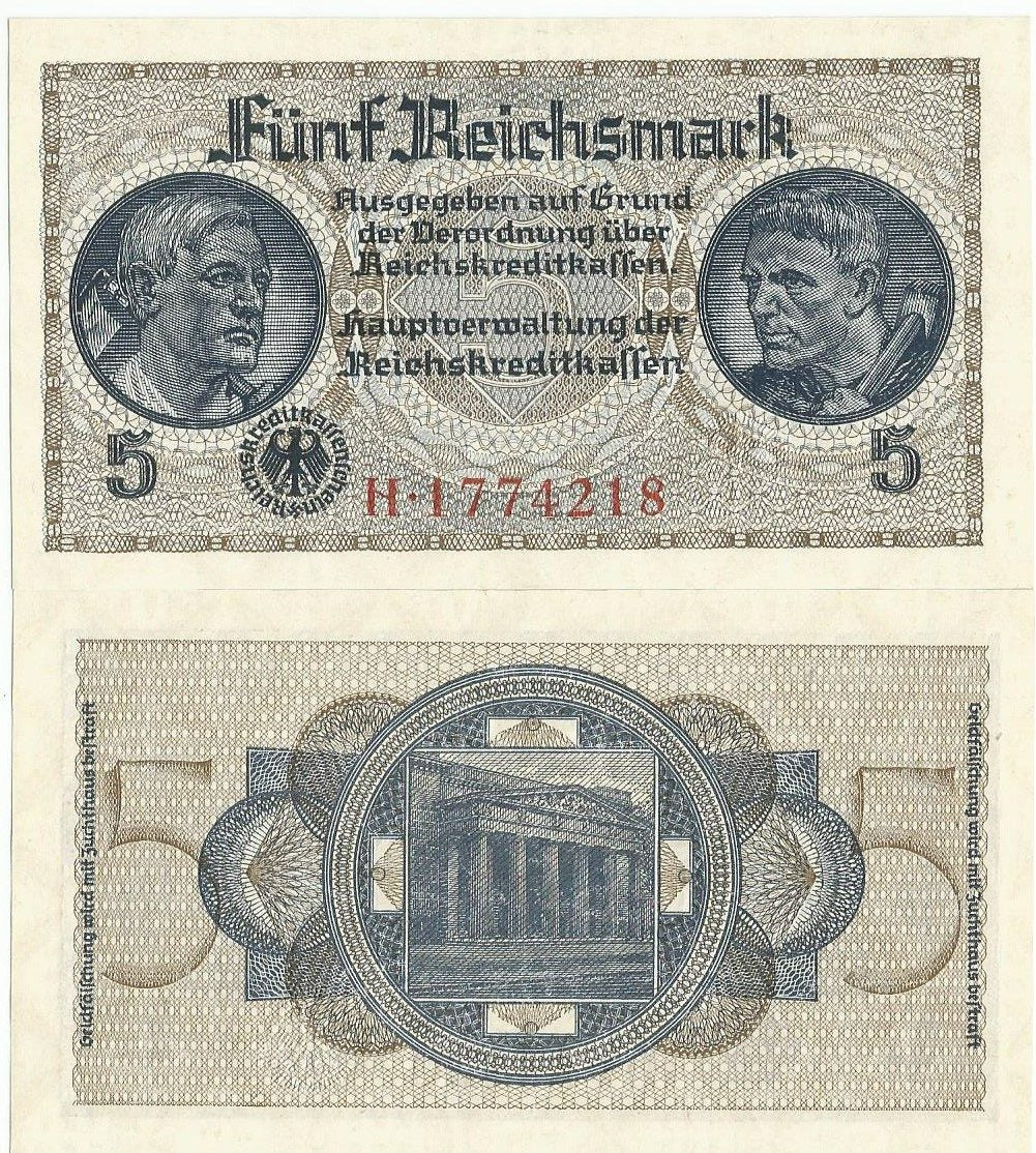 Germany PR138(AU-U) 5 Reichsmark