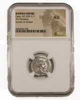 GETA(AR)NGC(AU) Geta Silver Antoninianus NGC Certified Slab(AU)