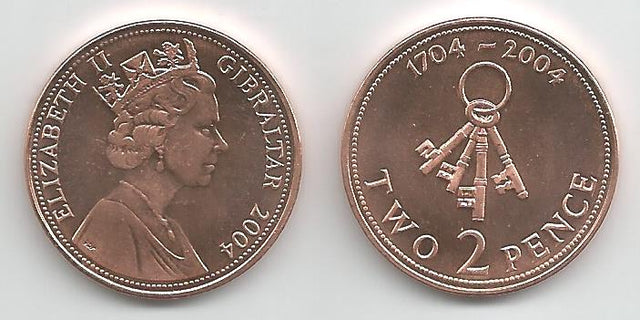 Gibraltar KM1044(U) 2 Pence