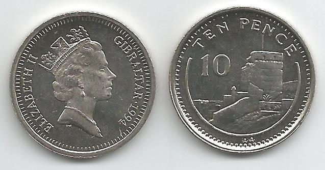 Gibraltar KM23.2(U) 10 Pence