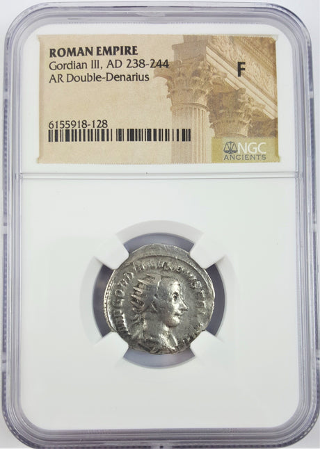 GORDIAN3RD(AR)NGC(F) Roman Silver Denarius of Gordian III (AD 238-244) NGC(F)