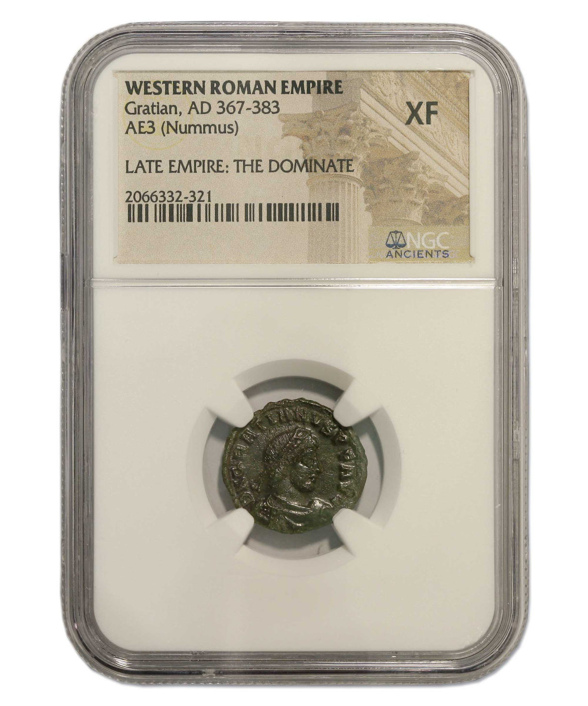 GRATIAN(AE3)NGC(XF) Roman AE of Gratian (AD367-383) NGC(XF)