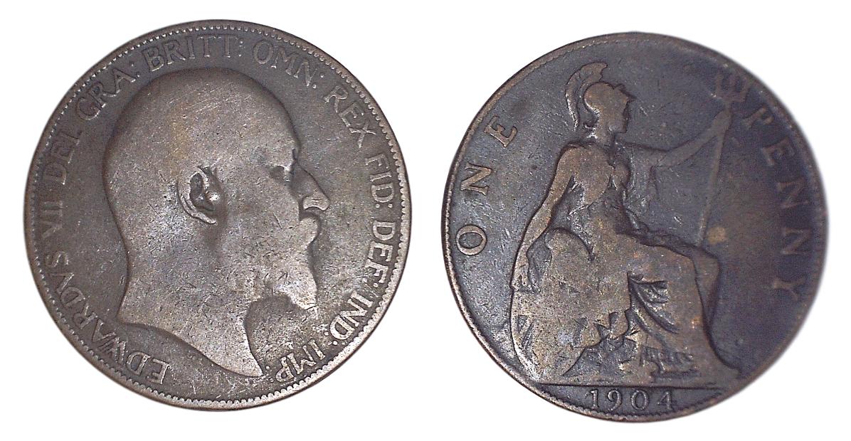 Great Britain KM794(F) Edward VII: Penny